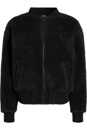 Karl Lagerfeld Veste bomber zippée à logo brodé