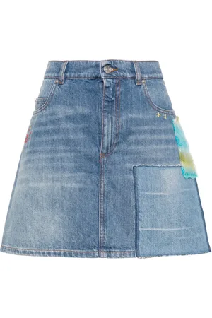Marni Minijupe en jean à appliqué
