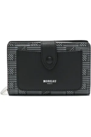 MOREAU Portefeuille en cuir à imprimé monogrammé