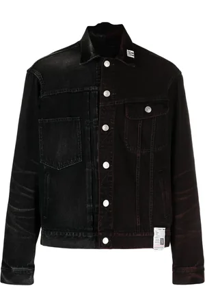 Maison Mihara Yasuhiro Veste en jean à design tie-dye patchwork