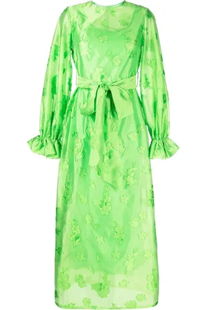 Baruni Robe longue Lena à fleurs brodées