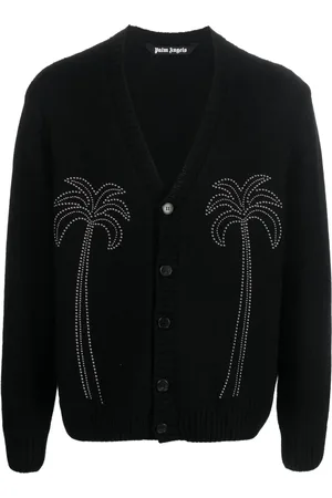 Palm Angels Cardigan à détails de clous