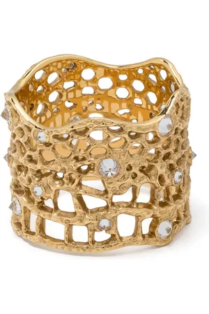 Aurélie Bidermann 18kt yellow gold Vintage Lace diamonds ring