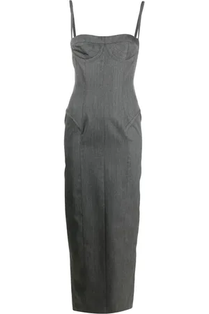 Thom Browne Robe crayon en laine à design de corset