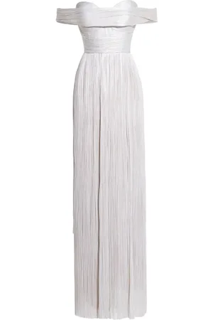 MARIA LUCIA HOHAN Robe longue Theia à design plissé
