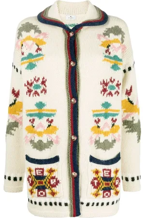 Etro Cardigan à motif géométrique en intarsia