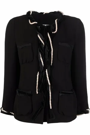 Moschino Veste boutonnée à détails de perles (années 1990)
