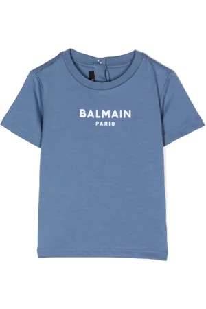 Balmain T-shirt en coton à logo imprimé