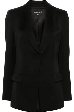 Giorgio Armani Blazer en laine à simple boutonnage