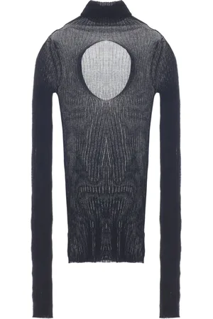 Quira Pull en maille nervurée à col montant