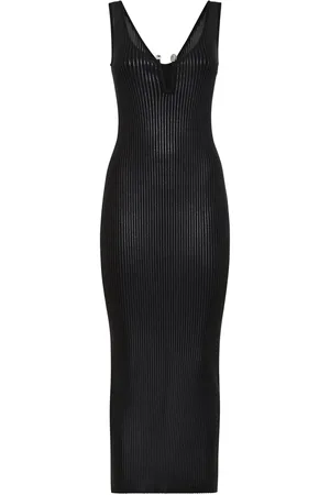 Philipp Plein Robe mi-longue en maille nervurée