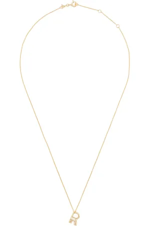 Aliita Collier Letra R en or 9ct serti d