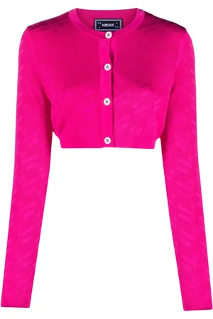 VERSACE Cardigan Medusa La Greca crop