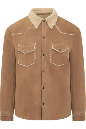 SALVATORE SANTORO Veste en peau lainée