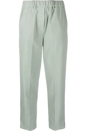 ALYSI Pantalon en coton à coupe droite