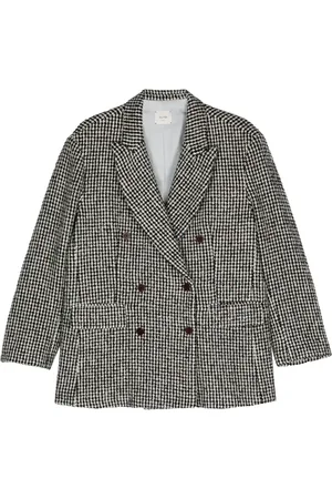 ALYSI Manteau à motif pied-de-poule