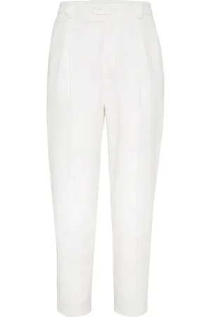Brunello Cucinelli Pantalon fuselé à chevilles resserrées