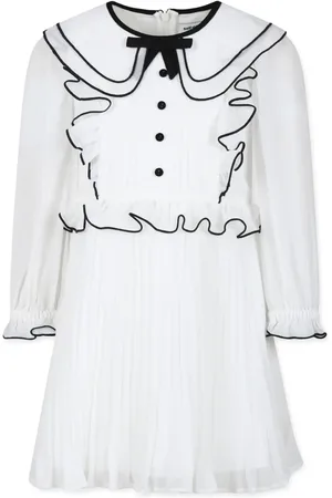 Self-Portrait Robe en chiffon à bords contrastants
