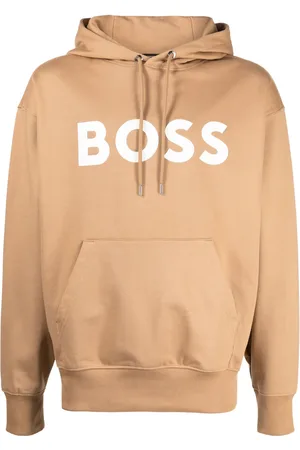 HUGO BOSS Hoodie en coton à logo imprimé