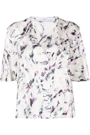 IRO Blouse col v à fleurs