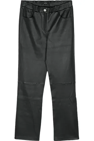 arma leder Pantalon en cuir Sarajevo à coupe droite