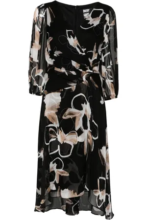 DKNY Robe mi-longue à fleurs