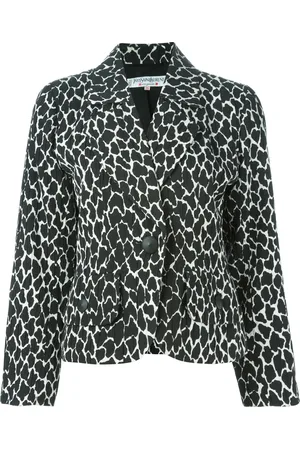 Saint Laurent Veste crop imprimée