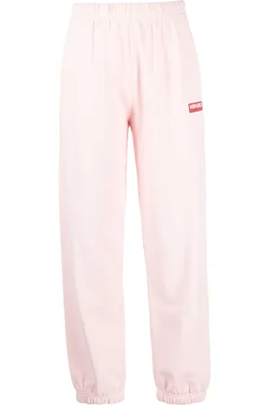 Kenzo Pantalon de jogging en coton à logo brodé