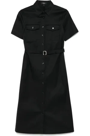 THEORY Robe mi-longue en sergé