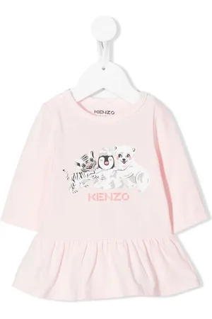 Kenzo Robe volantée à logo imprimé