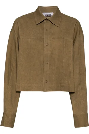 Izzue Veste crop à design plissé