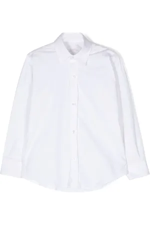 Mariella Ferrari Chemise en coton à design uni