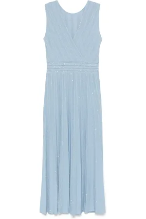 D.EXTERIOR Robe en maille à coupe longue