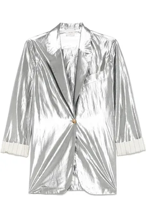 ALYSI Blazer à effet froissé