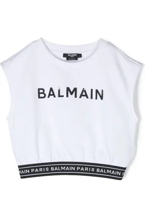Balmain Haut en coton à logo imprimé