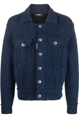 Dsquared2 Veste boutonnée en laine mélangée