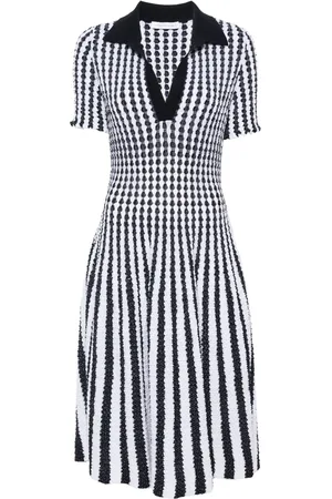 ANTONINO VALENTI Robe mi-longue à rayures