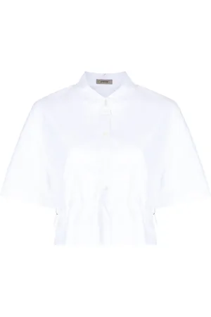 SYSTEM Chemise en coton à lien de resserrage