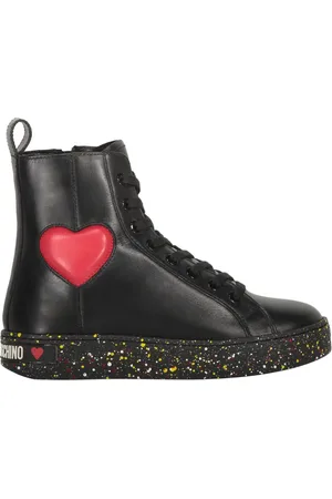 Moschino Baskets montantes à détail cœur