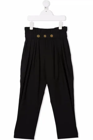 Balmain Pantalon ceinturé à détails plissés