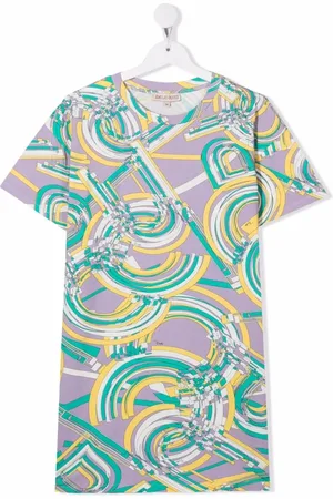 PUCCI Junior T-shirt à logo imprimé all-over