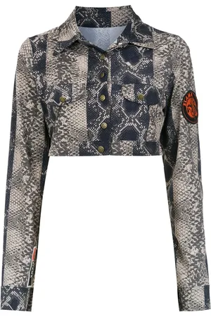 AMIR SLAMA Cropped printed jacket