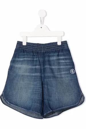Château Lafleur-Gazin Short en jean à logo brodé