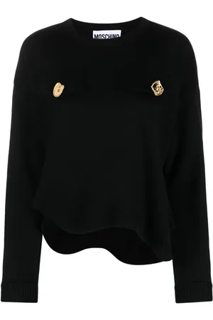 Moschino Pull en laine vierge à ourlet asymétrique