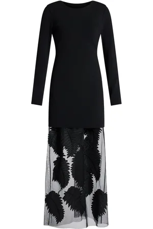 AJE Robe mi-longue à design brodé