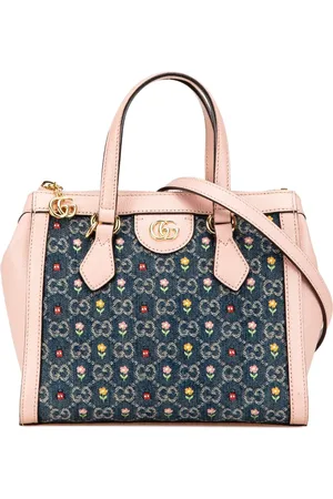 Gucci Petit sac à main Ophidia en jean brodé à logo GG (2016-2025)