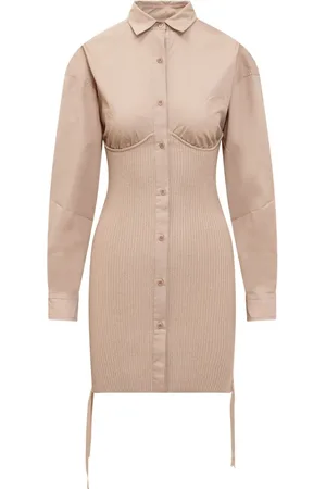 ANDREADAMO Robe courte en maille nervurée