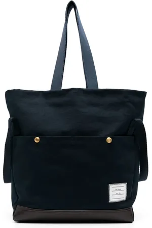 Thom Browne Sac cabas en toile à patch logo