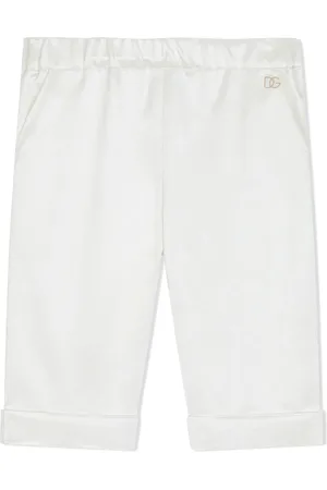 Dolce & Gabbana Pantalon en soie à logo DG