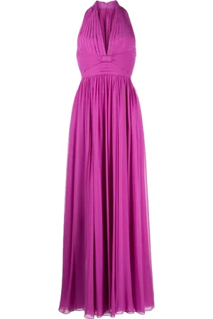 Elie saab Robe longue en soie à dos-nu